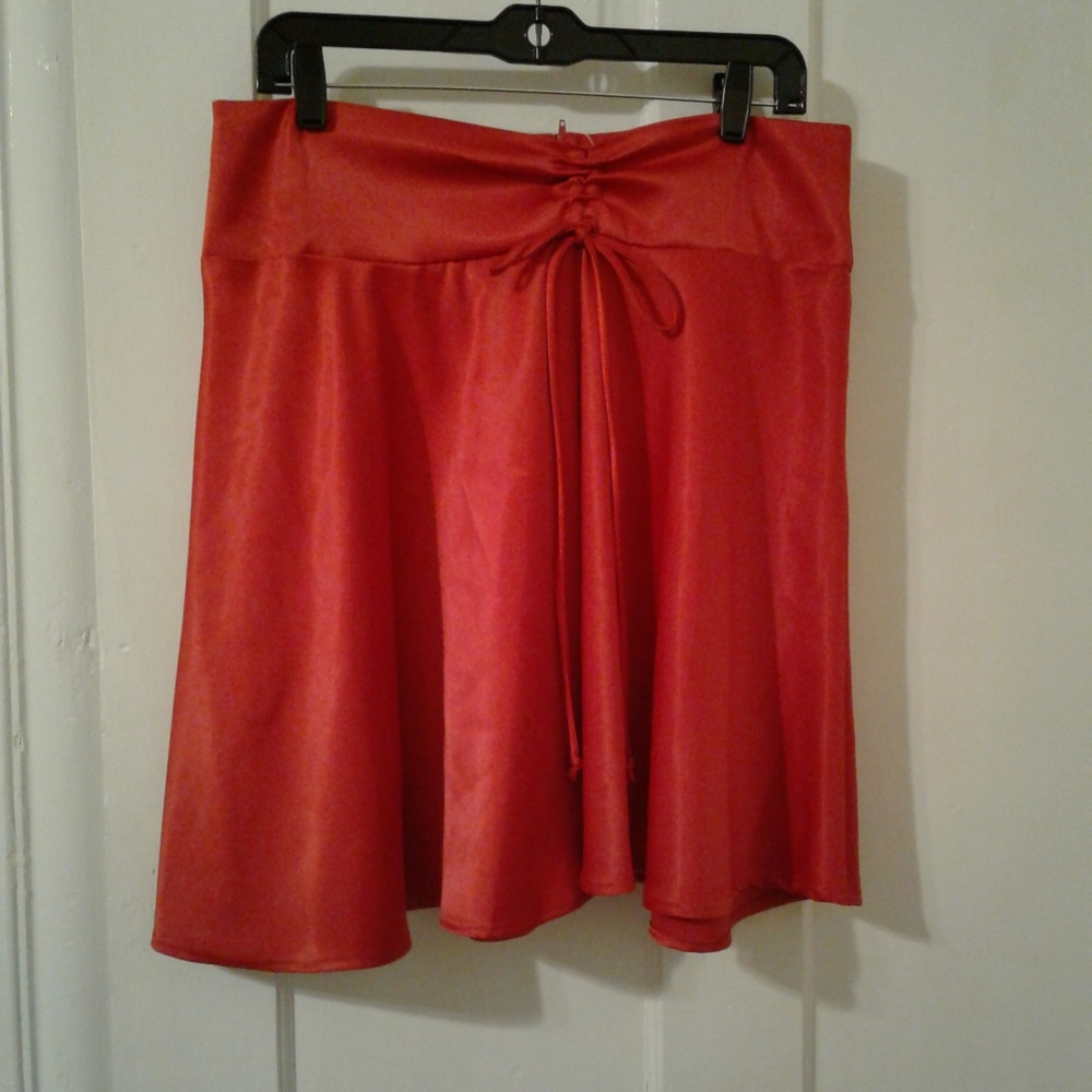 Beautiful Red Satin Skirt